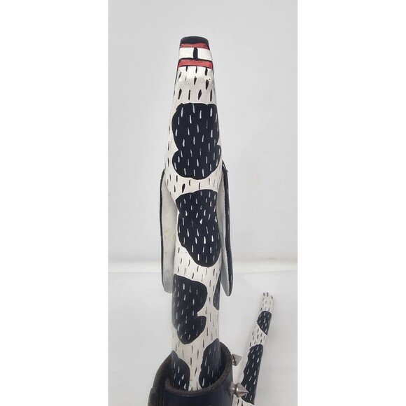 Oaxacan Painted Mexican Folk Art Dog Leather Collar Alebrije Wood By Juan 15x11" - Picture 5 of 16